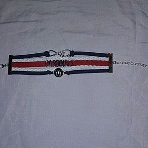 St. Louis Cardinals Baseball Infinity Bracelet